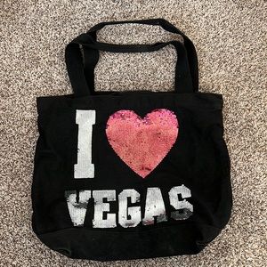 Well Loved I ❤️ Vegas Pink Sequin Bag